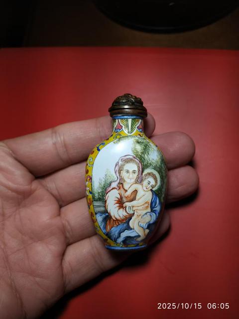 古玩雜項銅胎畫琺瑯真品鑒賞圖