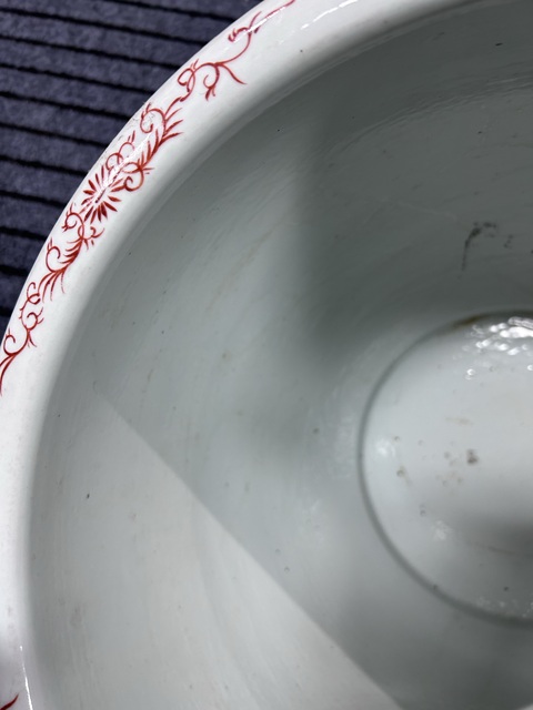 古玩陶瓷桃紋粉彩缸真品鑒賞圖