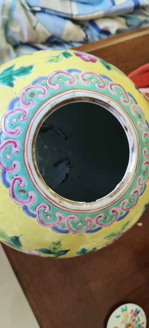 古玩陶瓷花間龍紋粉彩冬瓜罐真品鑒賞圖