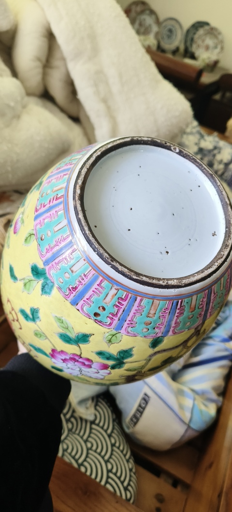 古玩陶瓷花間龍紋粉彩冬瓜罐真品鑒賞圖