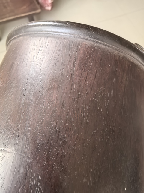 古玩雜項紫檀木雕筆筒真品鑒賞圖