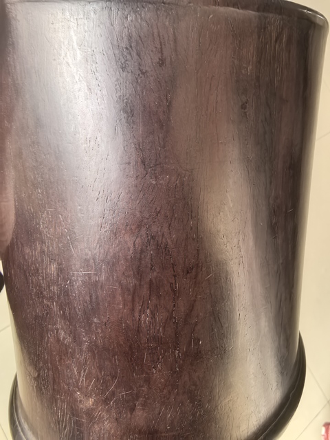 古玩雜項紫檀木雕筆筒真品鑒賞圖