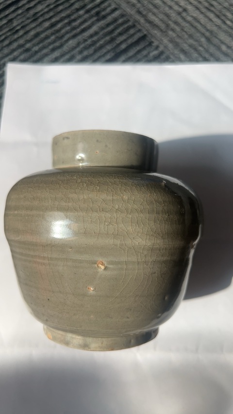 古玩陶瓷元青釉瓷罐真品鑒賞圖