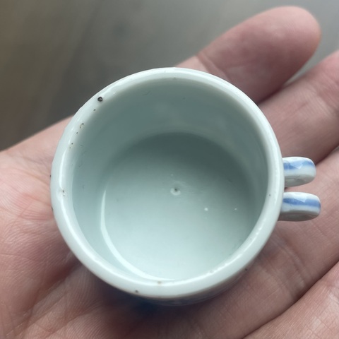 古玩陶瓷青花壽字紋海食缸真品鑒賞圖