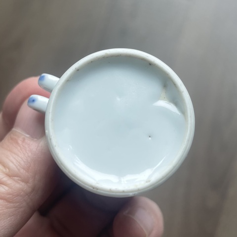 古玩陶瓷青花壽字紋海食缸真品鑒賞圖