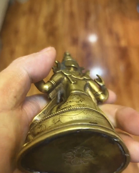 古玩銅器銅四臂觀音真品鑒賞圖