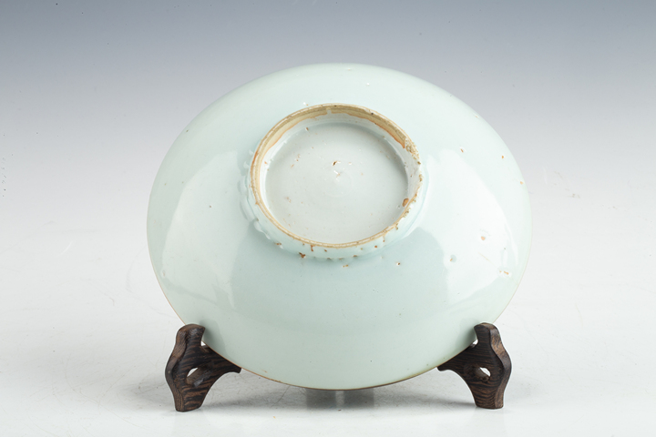 古玩陶瓷清早·青花洞石秋葉紋盤真品鑒賞圖