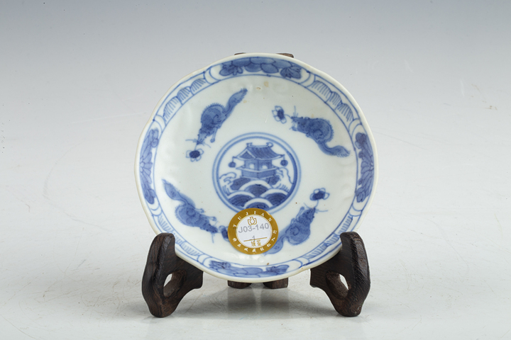 古玩陶瓷清康熙·青花松鼠葡萄紋杯碟一套真品鑒賞圖