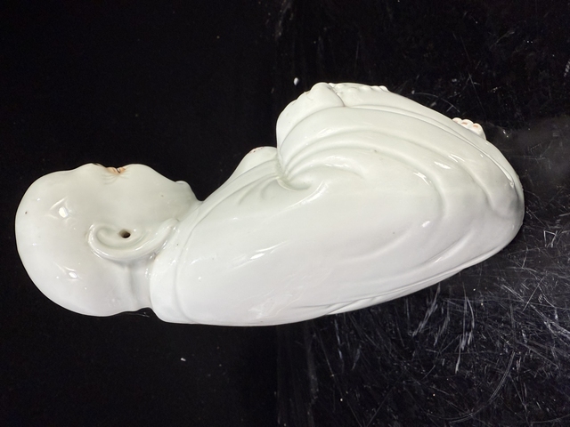 古玩陶瓷白彌勒佛塑像真品鑒賞圖