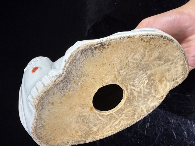 古玩陶瓷白彌勒佛塑像真品鑒賞圖