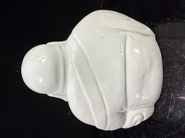 古玩陶瓷白彌勒佛塑像真品鑒賞圖