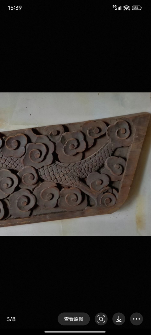 古玩雜項木雕板真品鑒賞圖