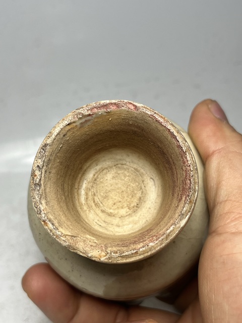 古玩陶瓷青白釉花口高足杯真品鑒賞圖
