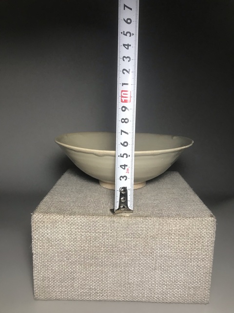 古玩陶瓷（宋代）青白釉刻花蓖紋斗笠碗拍賣，當前價格0元