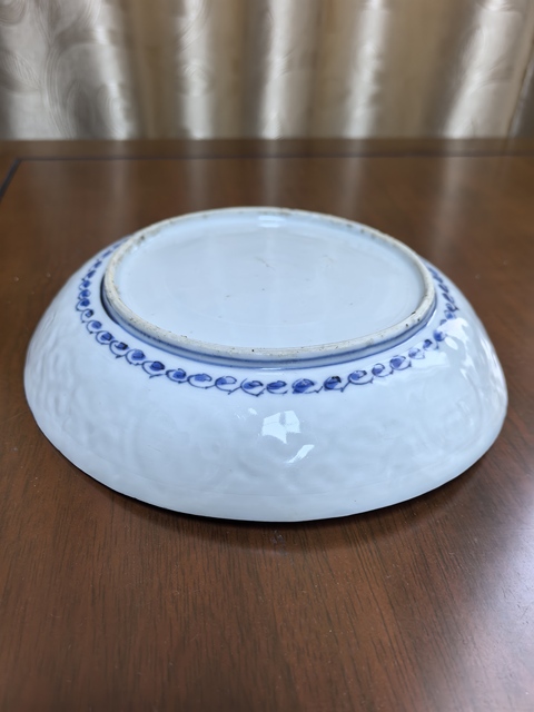 古玩陶瓷明晚期 萬歷前后 青花雉雞牡丹圖 暗刻紋盤拍賣，當前價格5500元