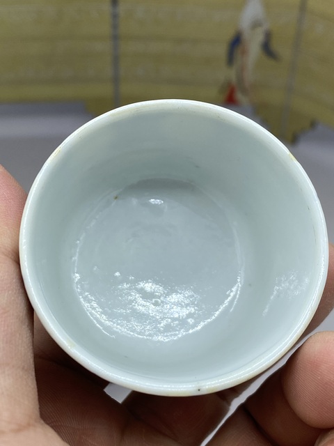 古玩陶瓷青花壽字紋杯真品鑒賞圖