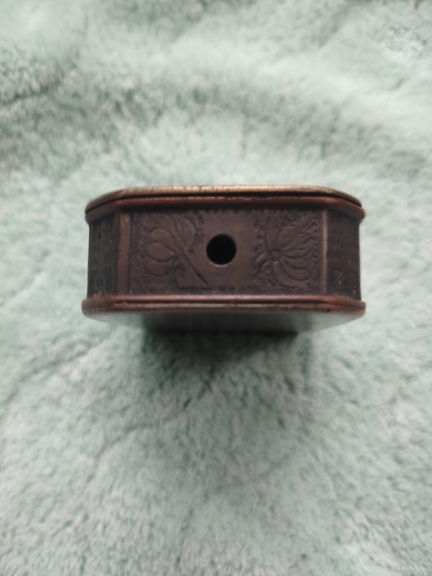 古玩銅器煙膏盒真品鑒賞圖