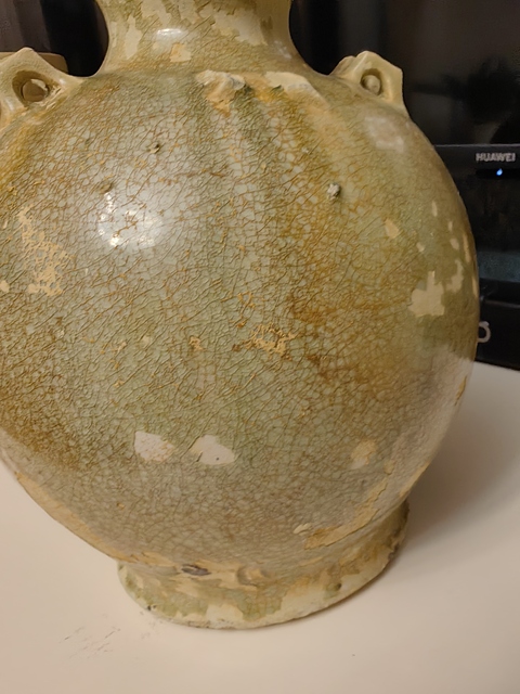 古玩陶瓷青釉六系瓶真品鑒賞圖