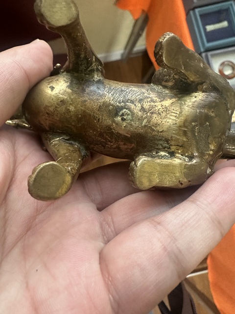 古玩銅器銅獅子真品鑒賞圖