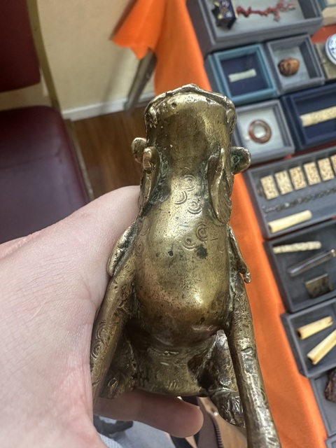 古玩銅器銅獅子真品鑒賞圖