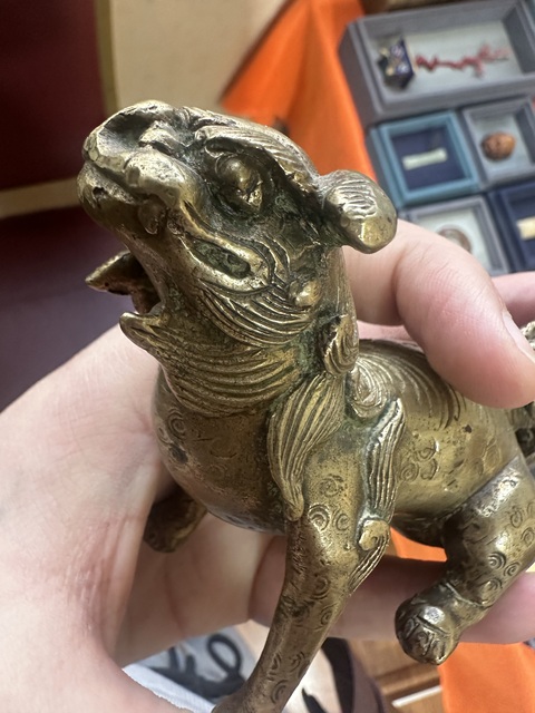 古玩銅器銅獅子真品鑒賞圖