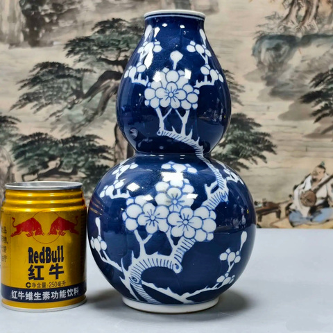 古玩陶瓷青花冰梅圖葫蘆瓶真品鑒賞圖