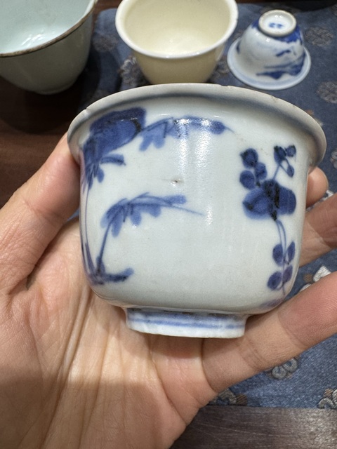 古玩陶瓷青花花鳥紋杯真品鑒賞圖