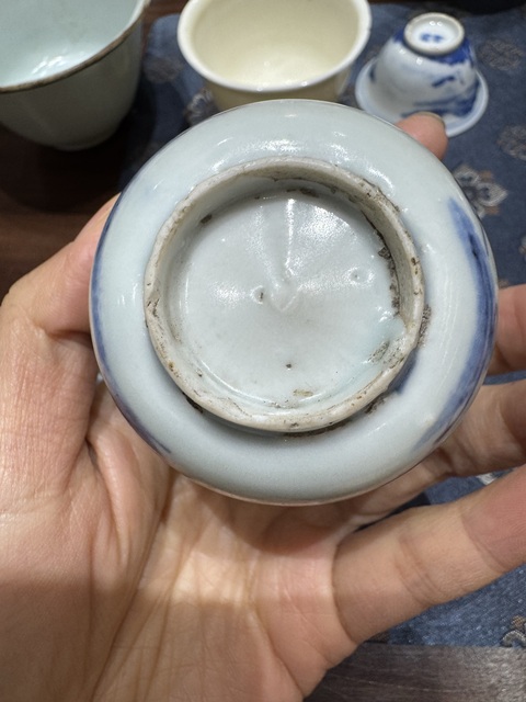 古玩陶瓷青花花鳥紋杯真品鑒賞圖