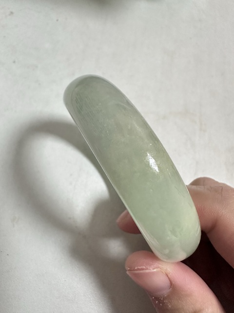 古玩玉器翡翠手鐲真品鑒賞圖