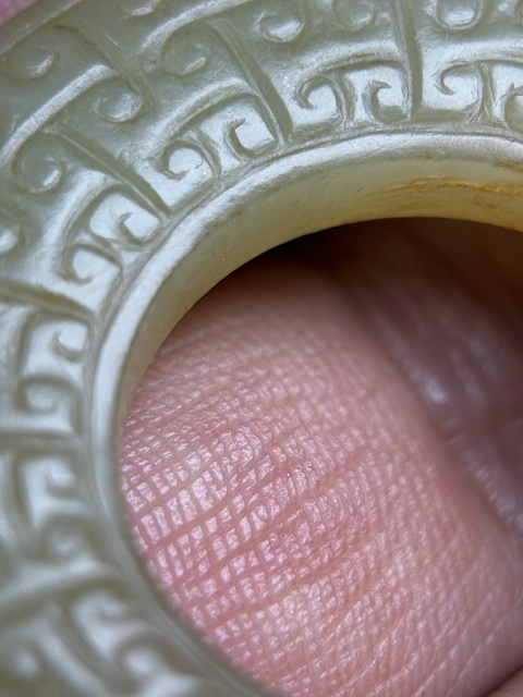 古玩玉器漢代黃玉帶工環(huán)真品鑒賞圖