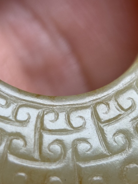 古玩玉器漢代黃玉帶工環(huán)真品鑒賞圖