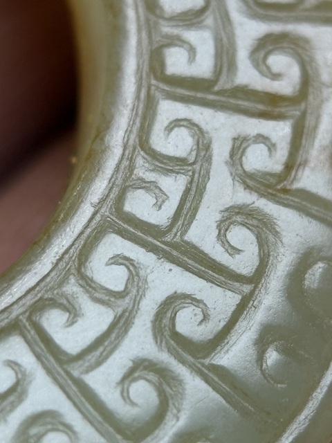 古玩玉器漢代黃玉帶工環(huán)真品鑒賞圖