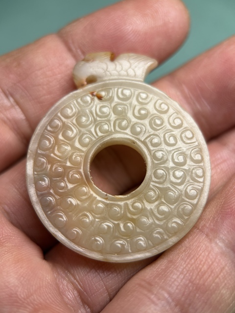 古玩玉器漢代谷紋出廓璧拍賣，當前價格38600元