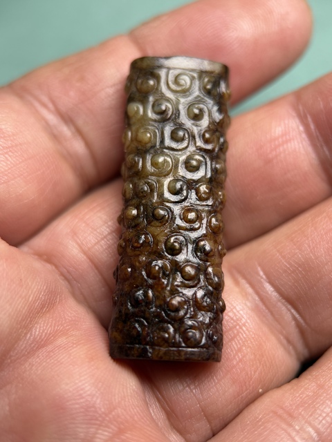 古玩玉器戰國谷紋扁勒子拍賣，當前價格28600元