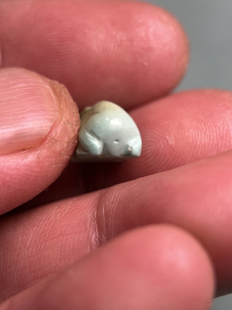 古玩玉器東漢袖珍綠松石兔子拍賣(mài)，當(dāng)前價(jià)格10800元