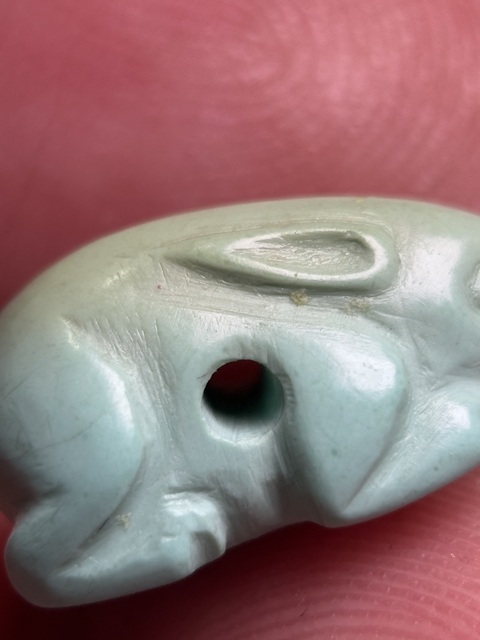 古玩玉器東漢袖珍綠松石兔子拍賣(mài)，當(dāng)前價(jià)格10800元