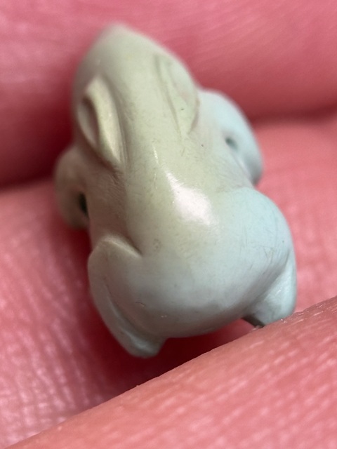 古玩玉器東漢袖珍綠松石兔子拍賣(mài)，當(dāng)前價(jià)格10800元