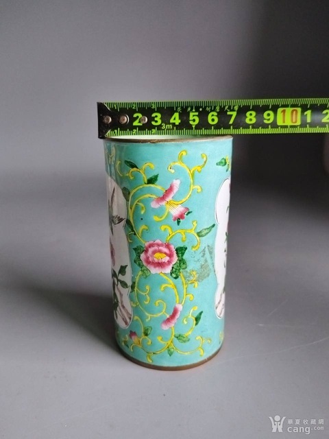 古玩銅器筆筒真品鑒賞圖