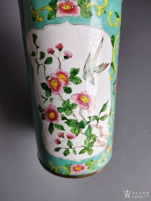 古玩銅器筆筒真品鑒賞圖