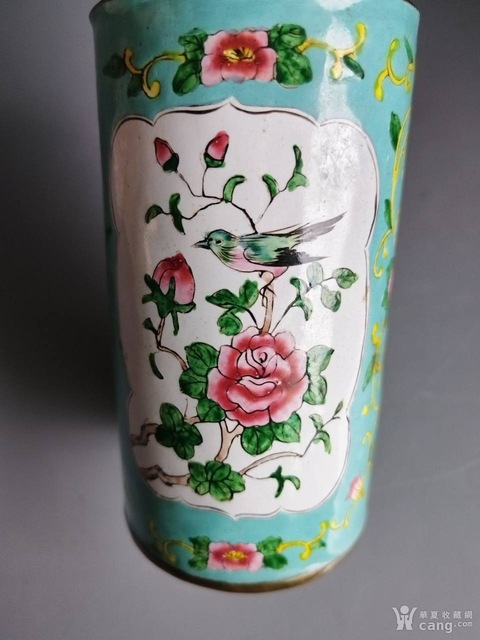 古玩銅器筆筒真品鑒賞圖