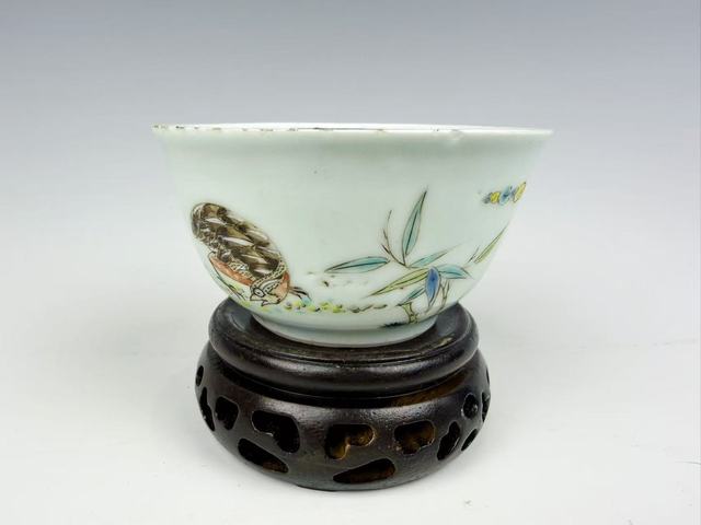 古玩陶瓷清雍正·粉彩安居樂業杯拍賣，當前價格0元