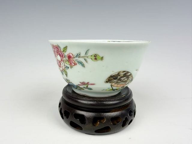 古玩陶瓷清雍正·粉彩安居樂業杯拍賣，當前價格0元