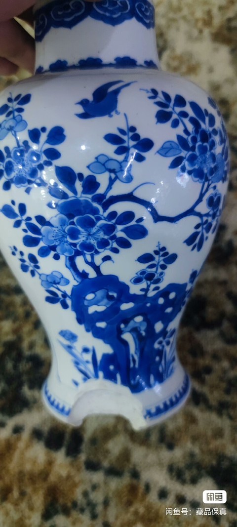 古玩陶瓷青花花鳥紋及雞腿瓶真品鑒賞圖