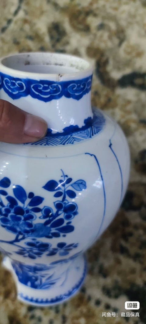 古玩陶瓷青花花鳥紋及雞腿瓶真品鑒賞圖