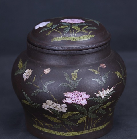 古玩雜項紫砂茶葉罐真品鑒賞圖