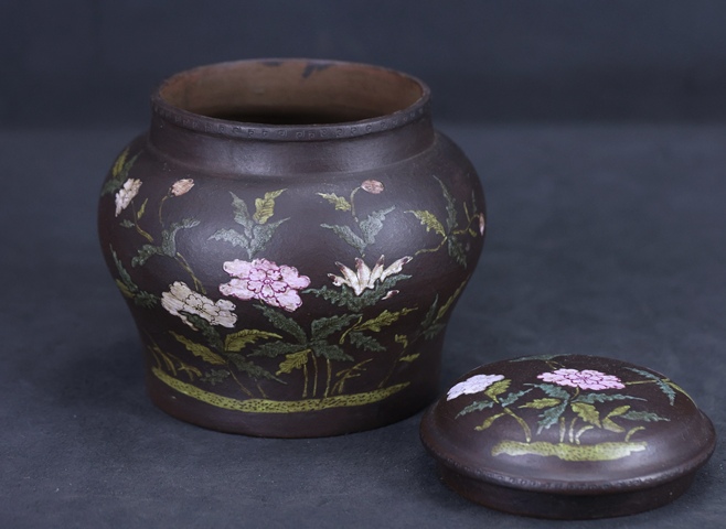 古玩雜項紫砂茶葉罐真品鑒賞圖