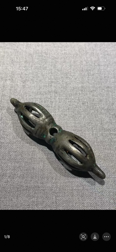 古玩銅器金剛杵真品鑒賞圖