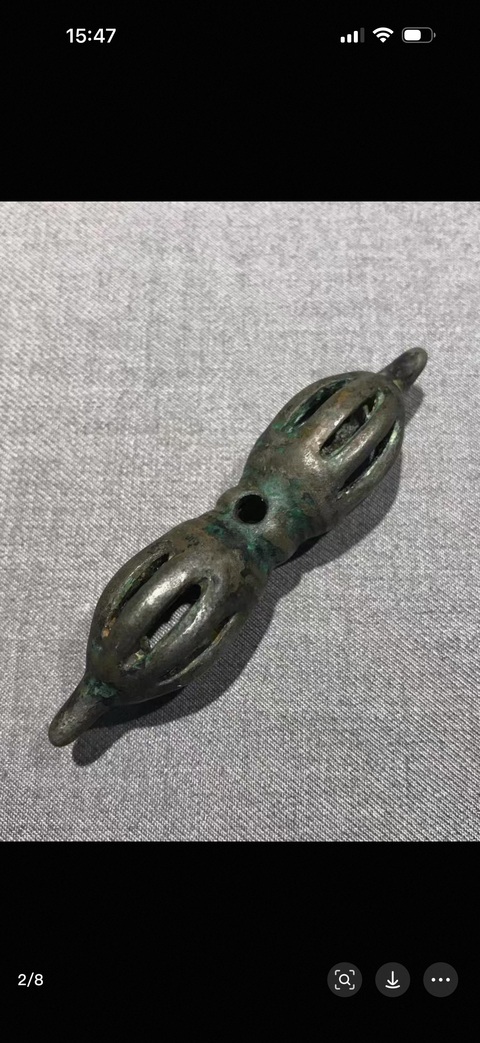 古玩銅器金剛杵真品鑒賞圖