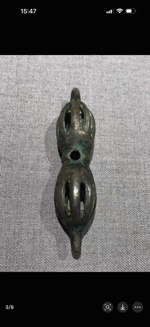 古玩銅器金剛杵真品鑒賞圖