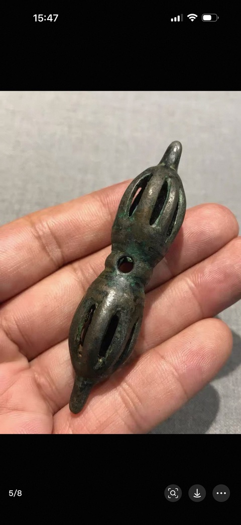 古玩銅器金剛杵真品鑒賞圖